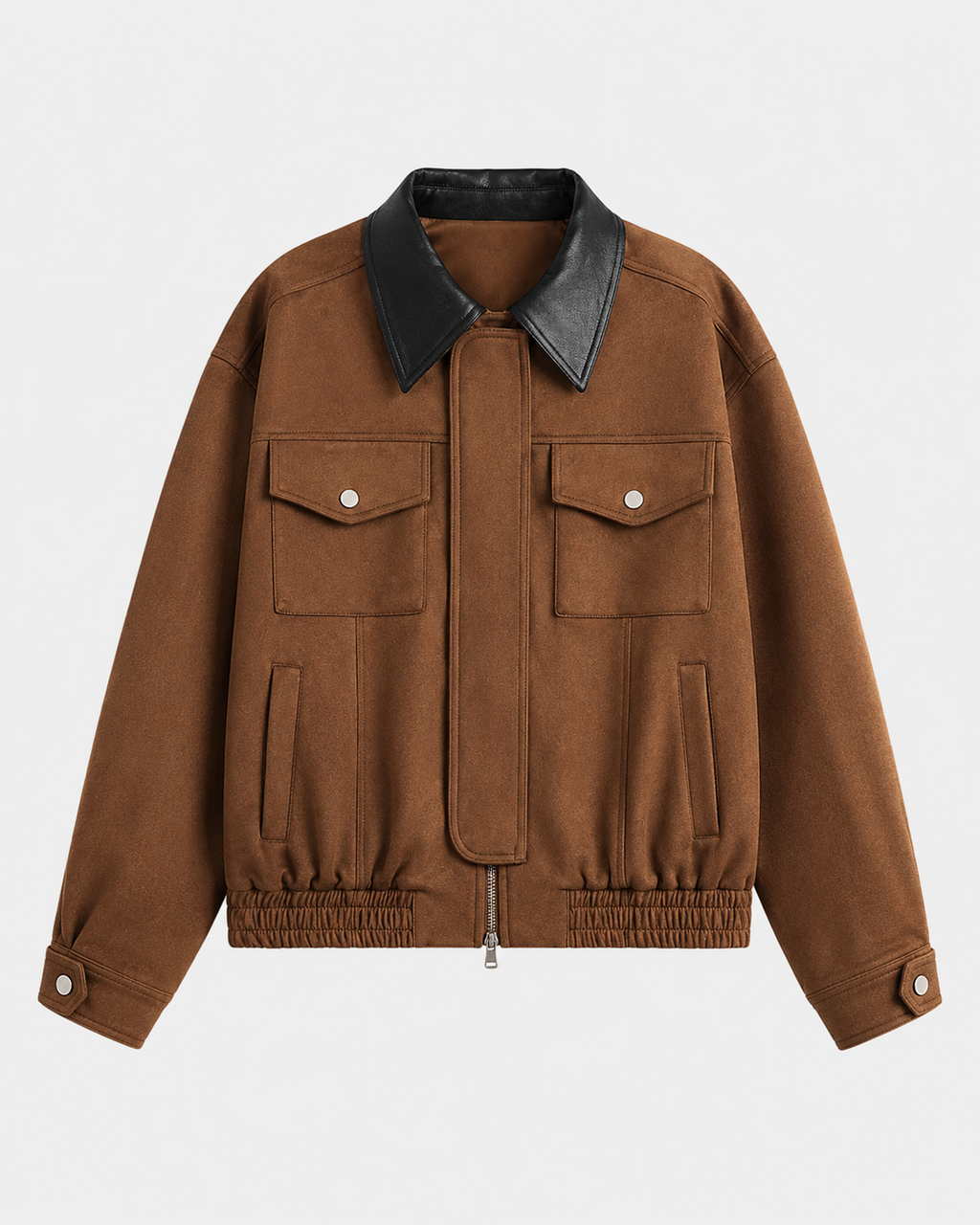 Marnie | Cropped Barn Jacket with Faux Suede Collar