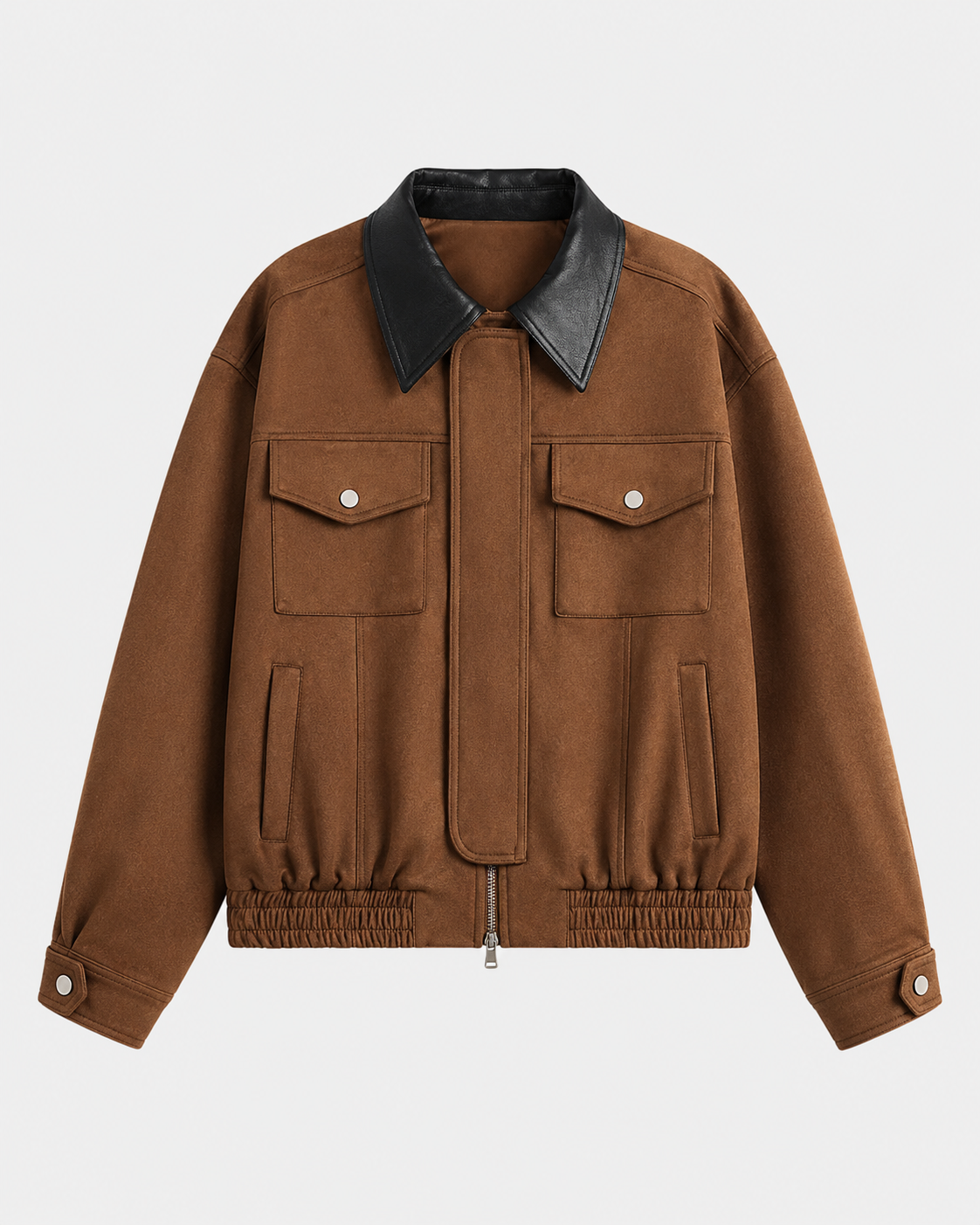 Marnie | Cropped Barn Jacket with Faux Suede Collar