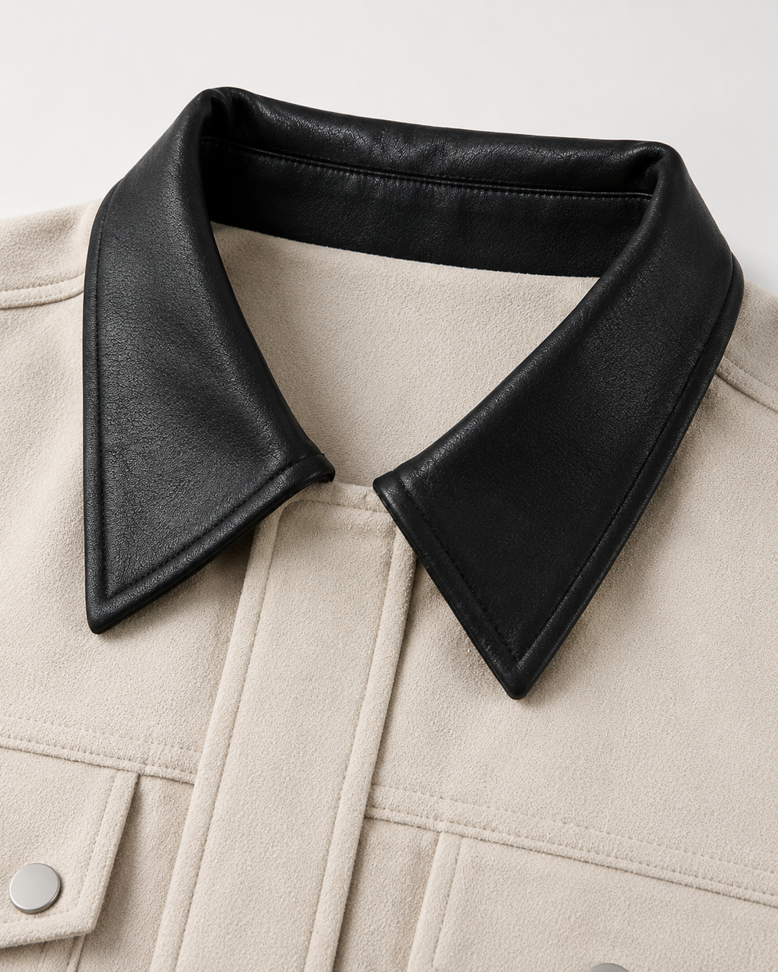 Marnie | Cropped Barn Jacket with Faux Suede Collar