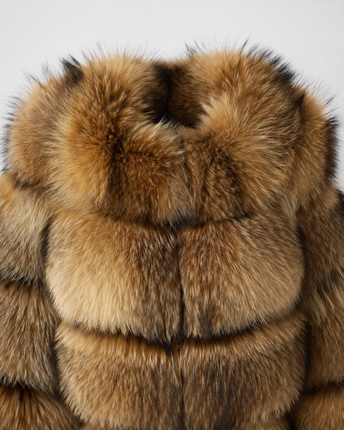 Lucienne | Cropped Fur Jacket with Oversized Collar