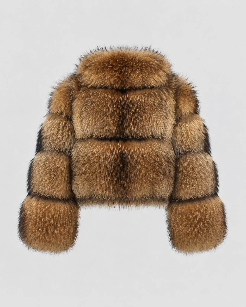 Lucienne | Cropped Fur Jacket with Oversized Collar
