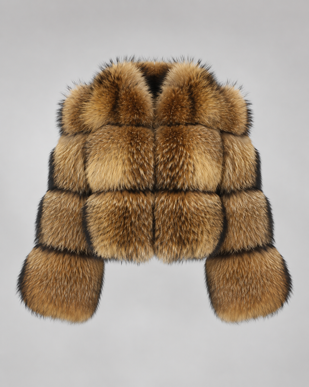 Lucienne | Cropped Fur Jacket with Oversized Collar