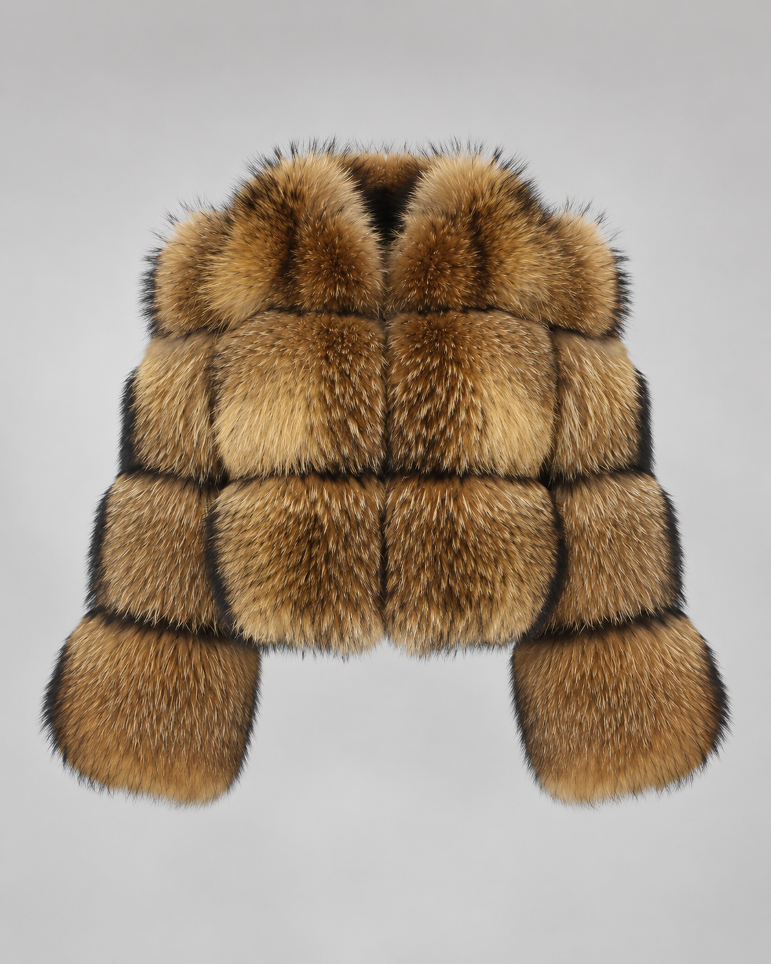 Lucienne | Cropped Fur Jacket with Oversized Collar