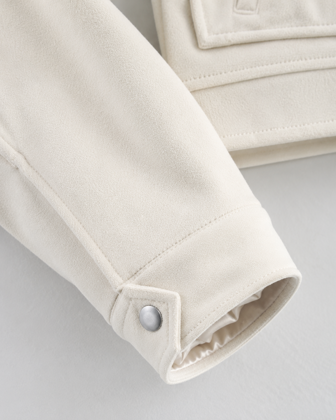 Rosalyn | Cropped Suede Jacket with Snap Flap Pockets