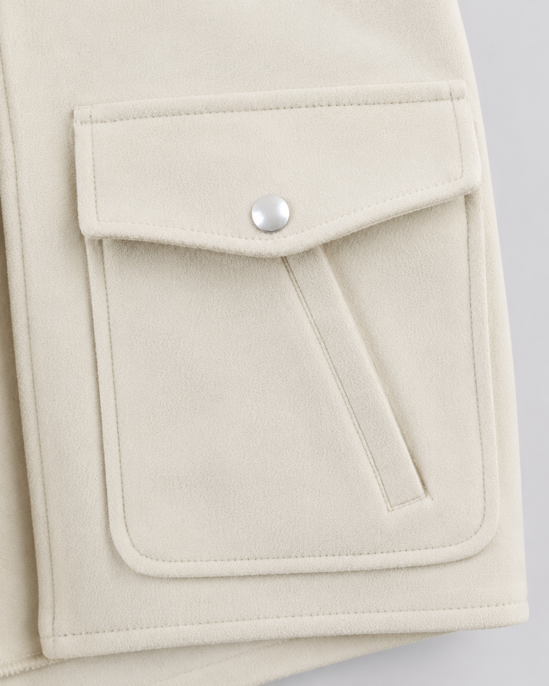 Rosalyn | Cropped Suede Jacket with Snap Flap Pockets