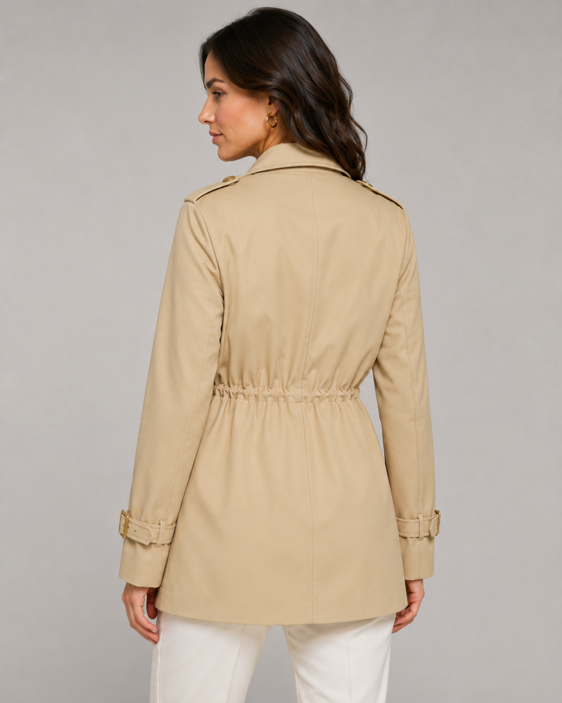Linnea | Double-Breasted Short Trench Coat
