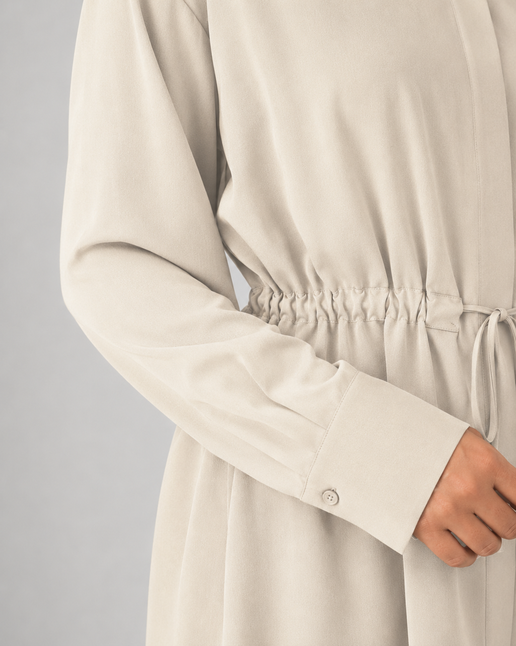Elspeth | Oversized Longline Shirt with Drawstring Waist