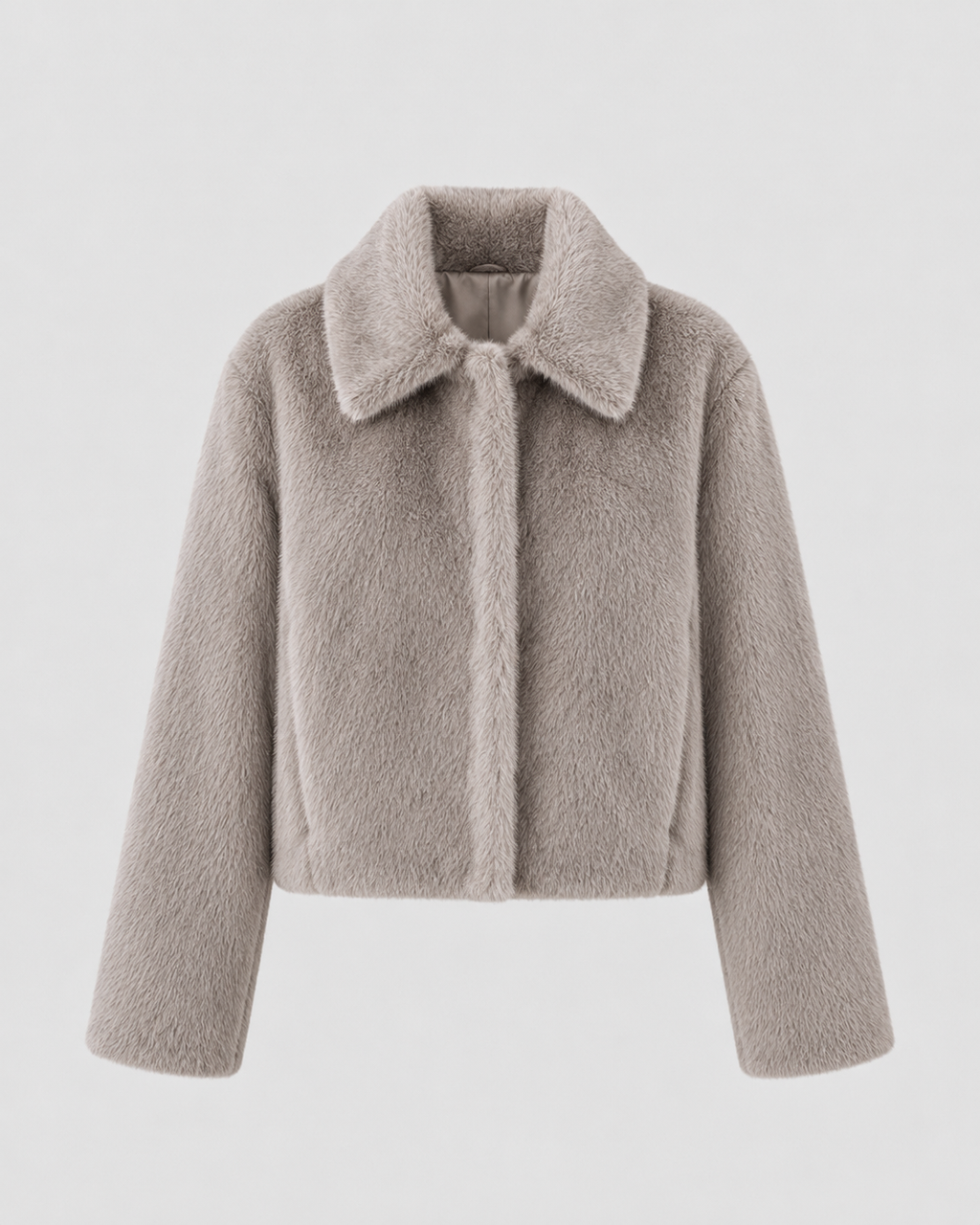 Carys | Cropped Wide Collar Fur Jacket