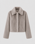 Carys | Cropped Wide Collar Fur Jacket