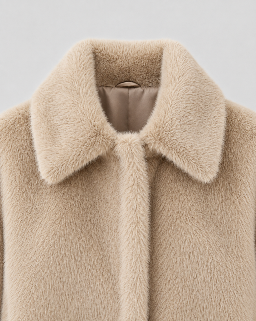 Carys | Cropped Wide Collar Fur Jacket