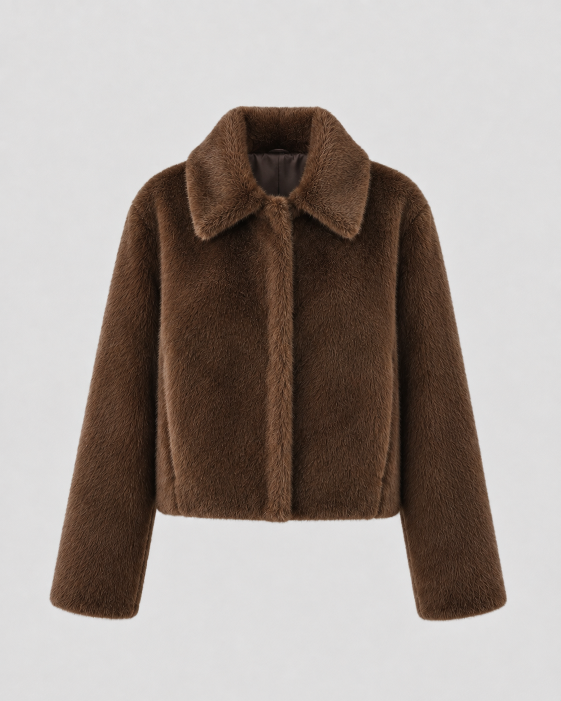 Carys | Cropped Wide Collar Fur Jacket