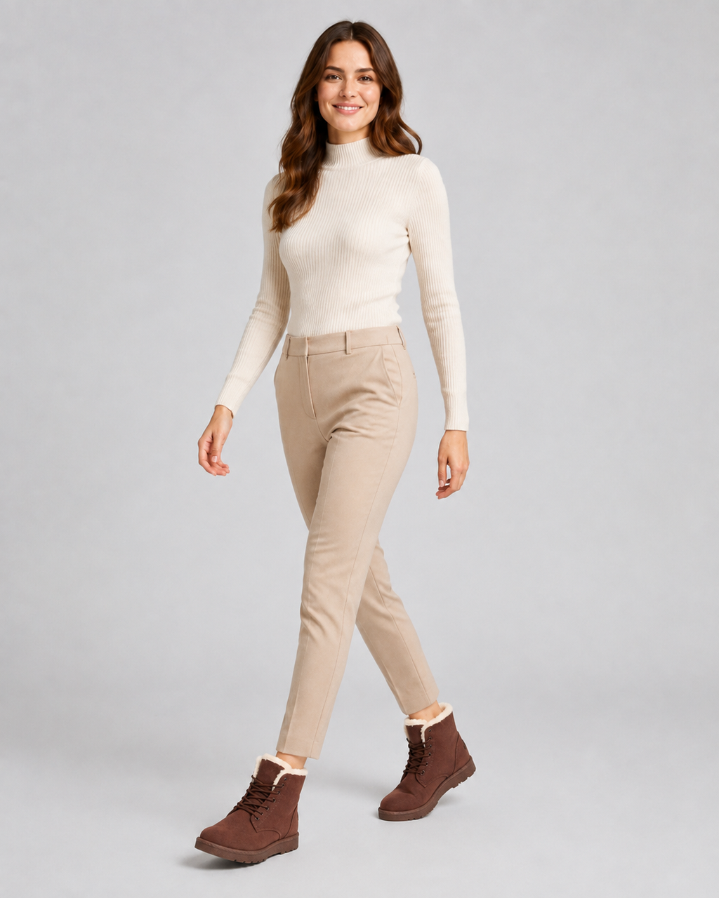 Kiera | Fur-Lined Lace-Up Ankle Boots