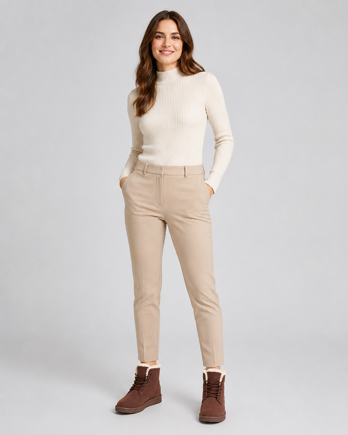 Kiera | Fur-Lined Lace-Up Ankle Boots
