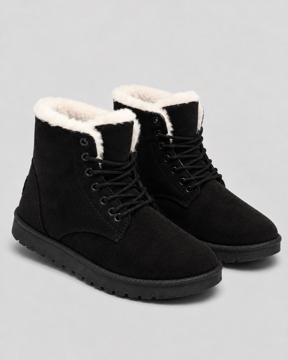 Kiera | Fur-Lined Lace-Up Ankle Boots