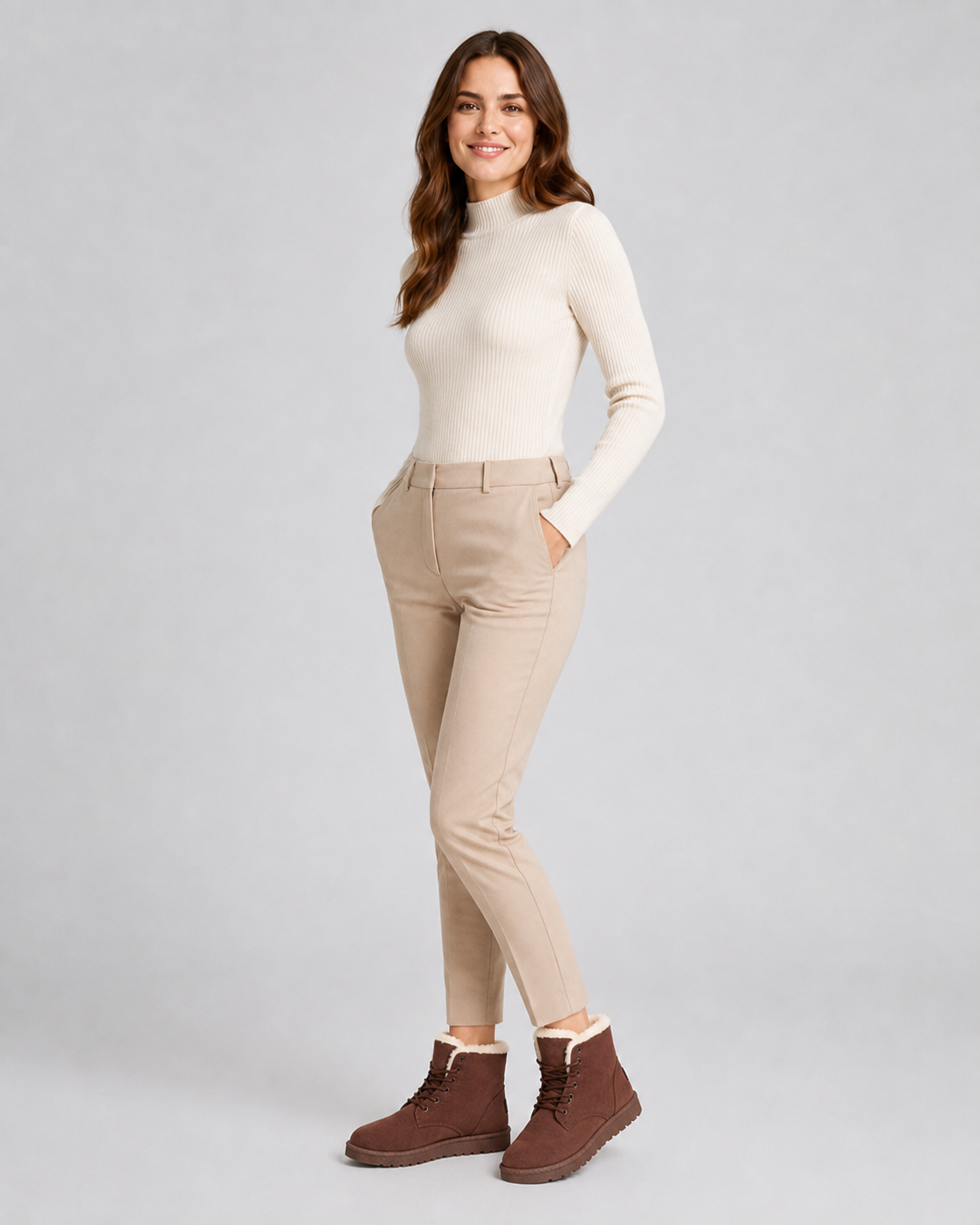Kiera | Fur-Lined Lace-Up Ankle Boots