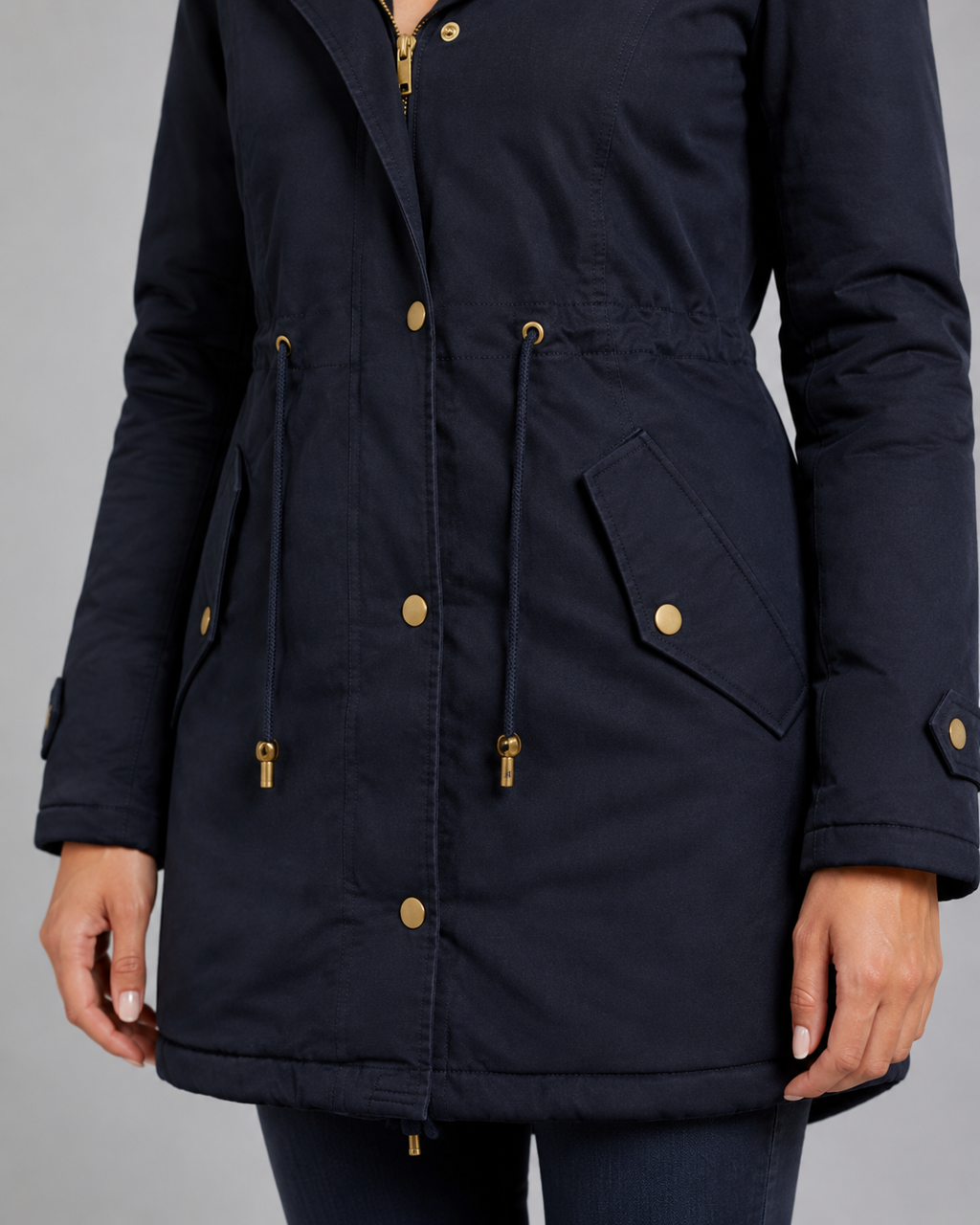 Renata | Fur-Trim Drawstring Waist Parka