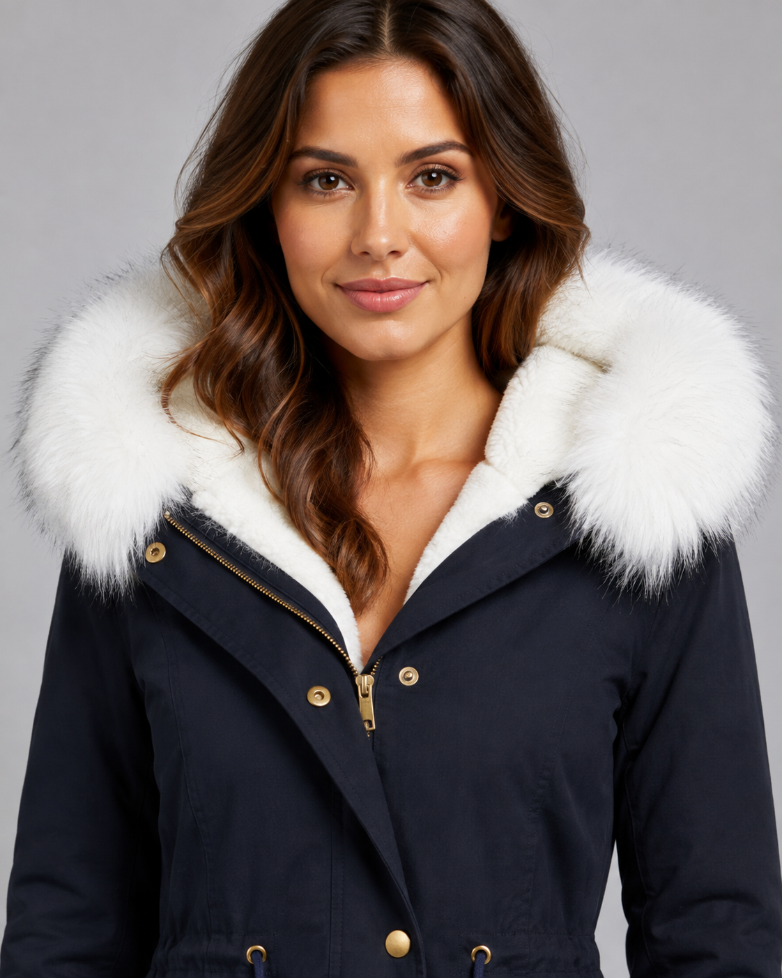 Renata | Fur-Trim Drawstring Waist Parka
