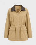 Tabitha | Khaki Zip-Front Barn Jacket