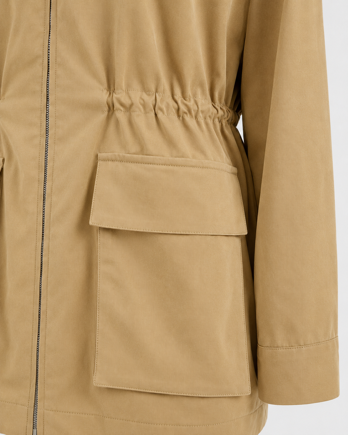 Tabitha | Khaki Zip-Front Barn Jacket