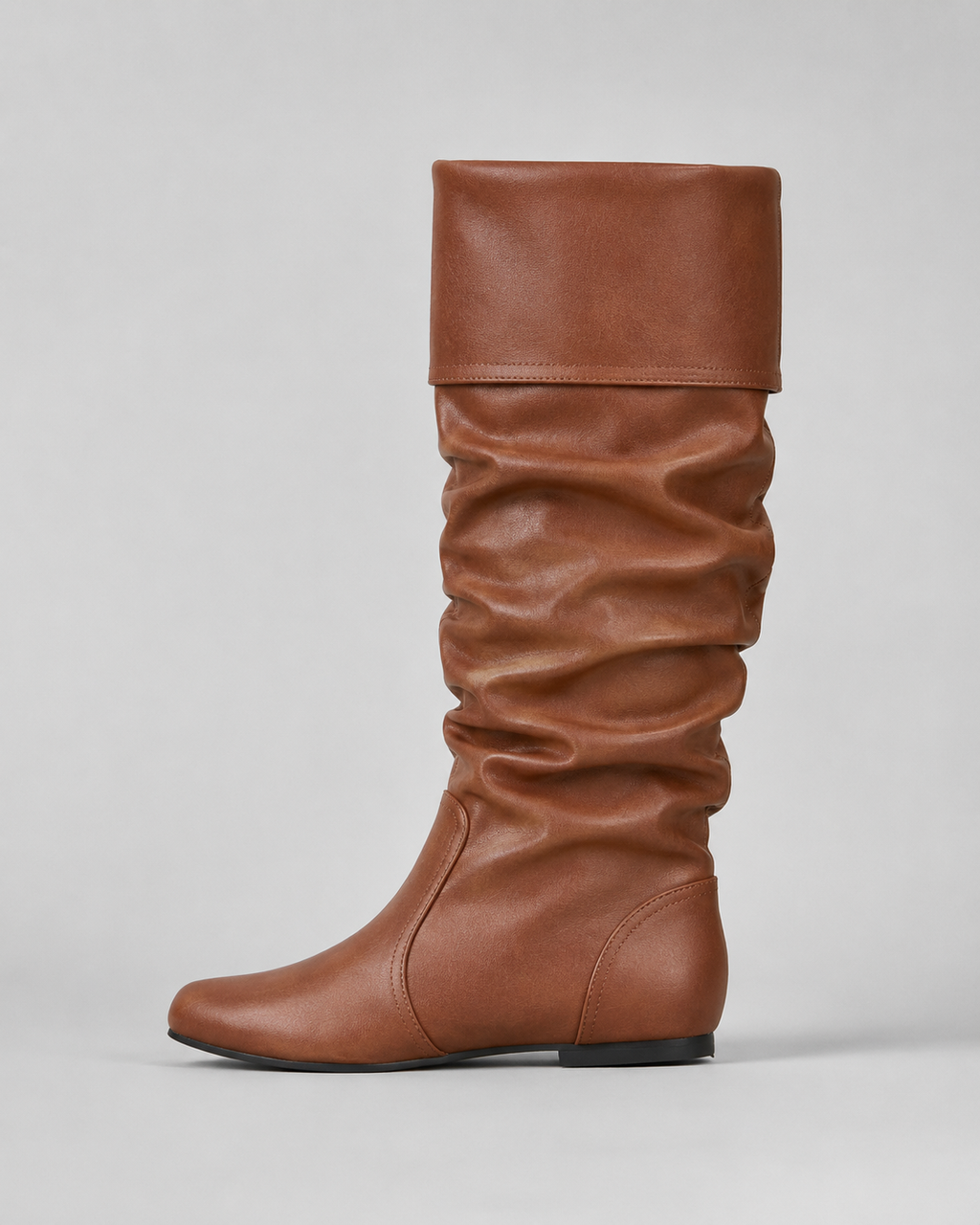 Thea | Ruched Knee-High Slouch Boots