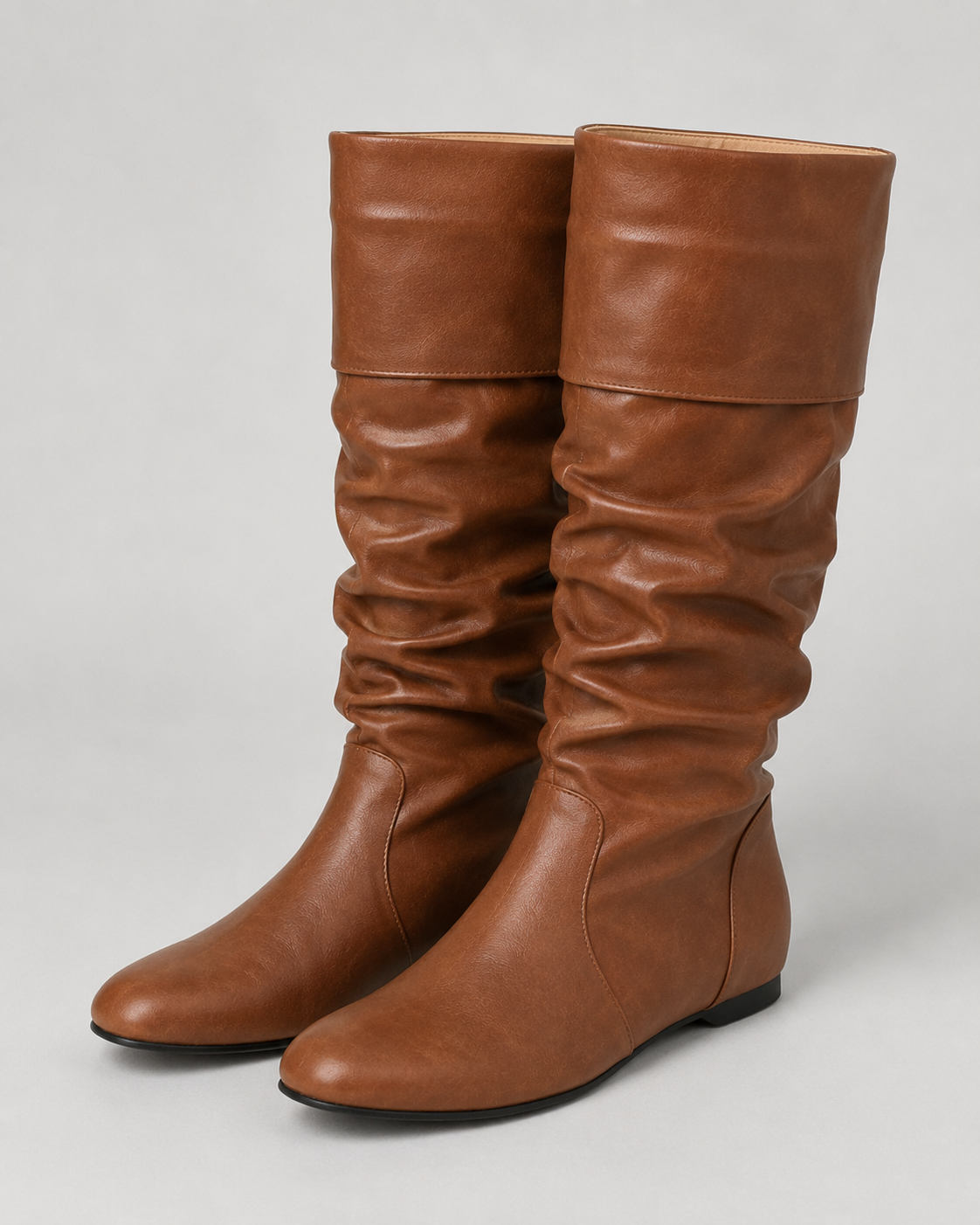 Thea | Ruched Knee-High Slouch Boots