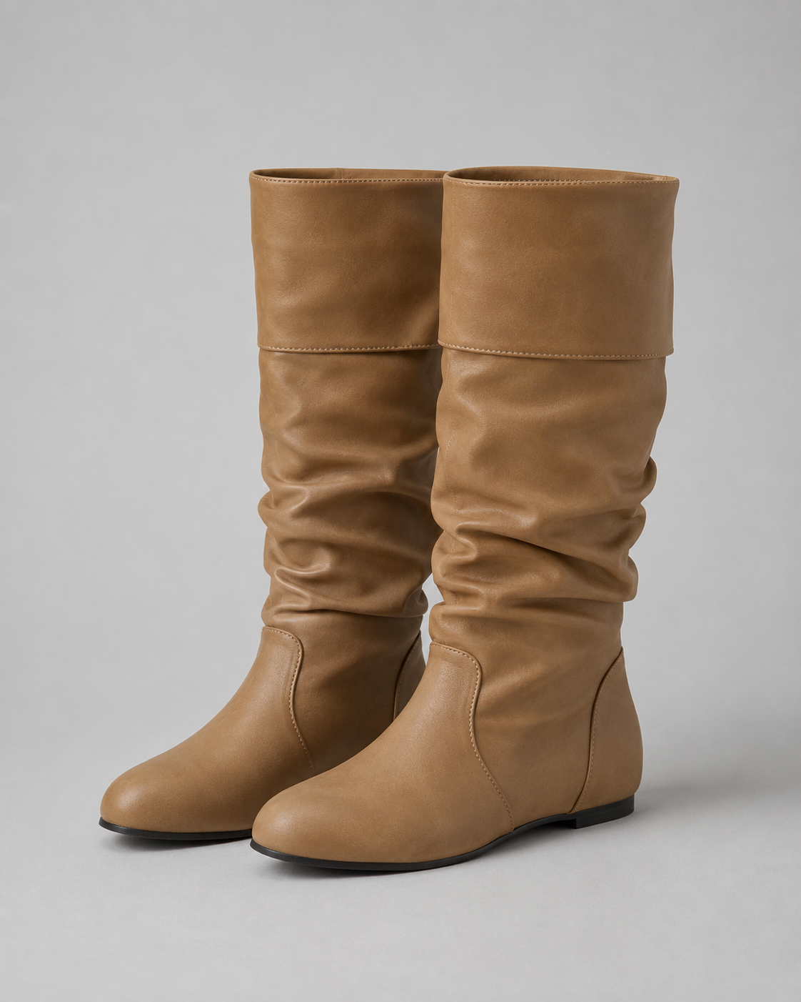 Thea | Ruched Knee-High Slouch Boots