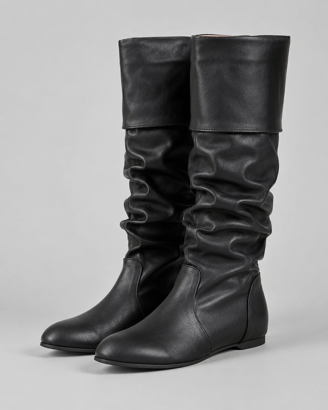 Thea | Ruched Knee-High Slouch Boots