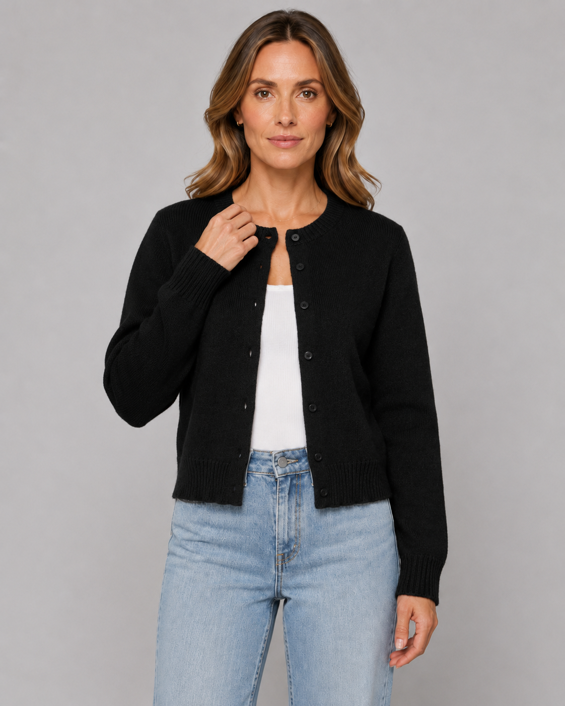 Vienna | Cropped Button Cardigan