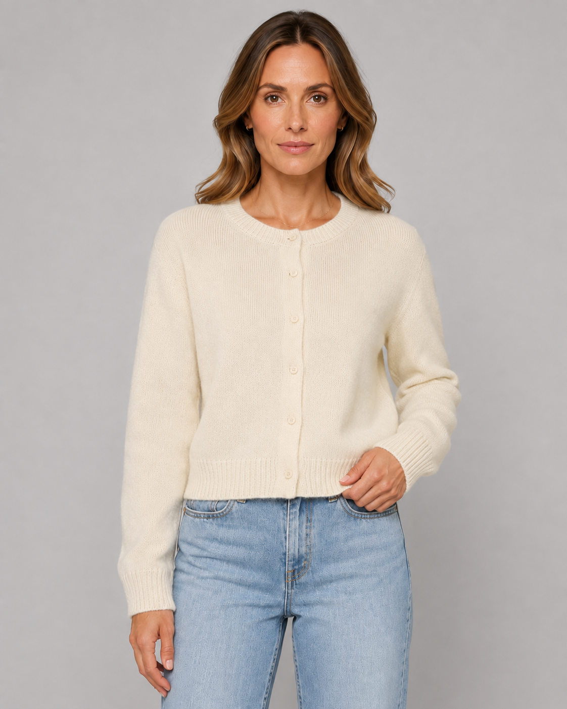 Vienna | Cropped Button Cardigan