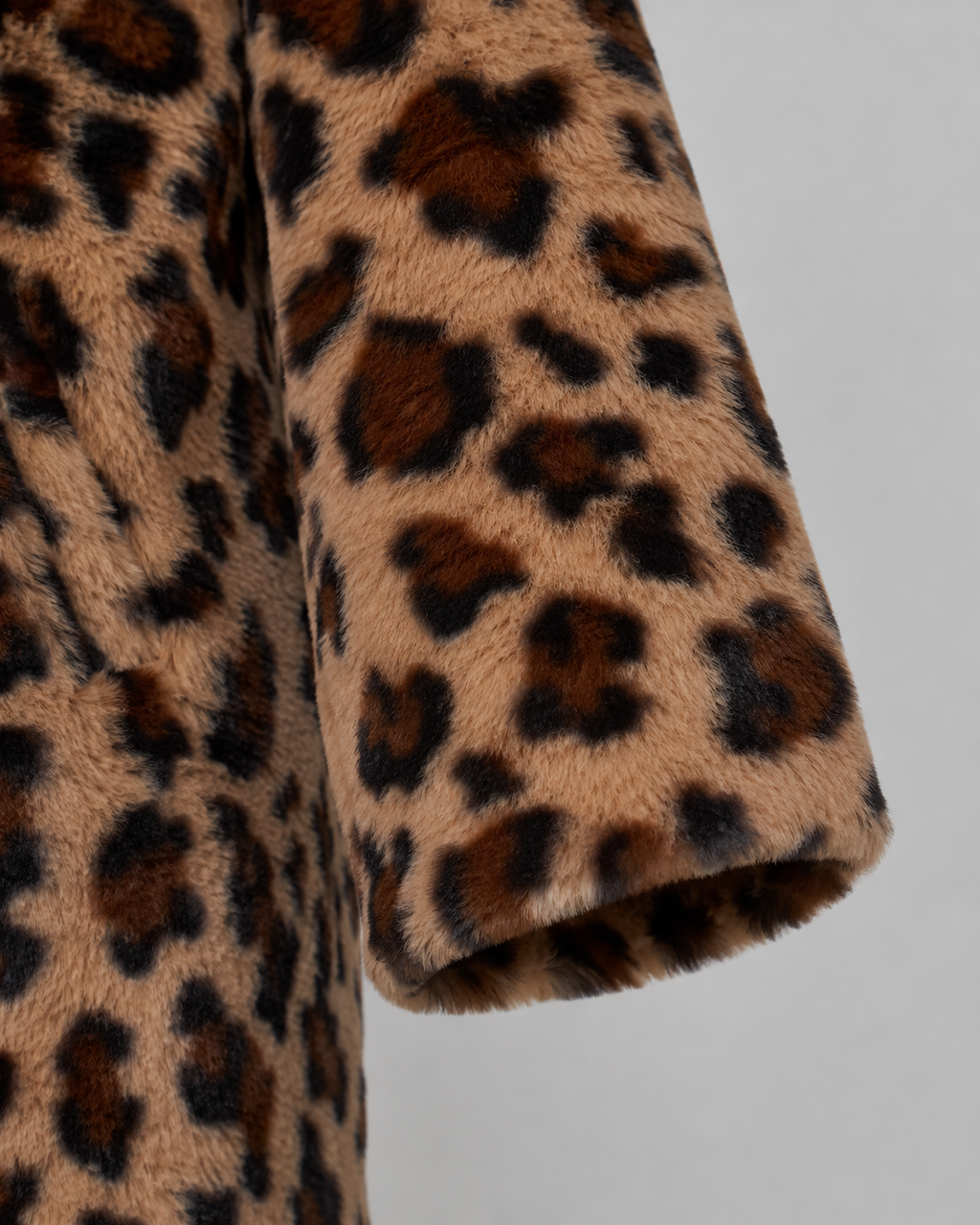 Dahlia | Longline Leopard Print Faux Fur Coat
