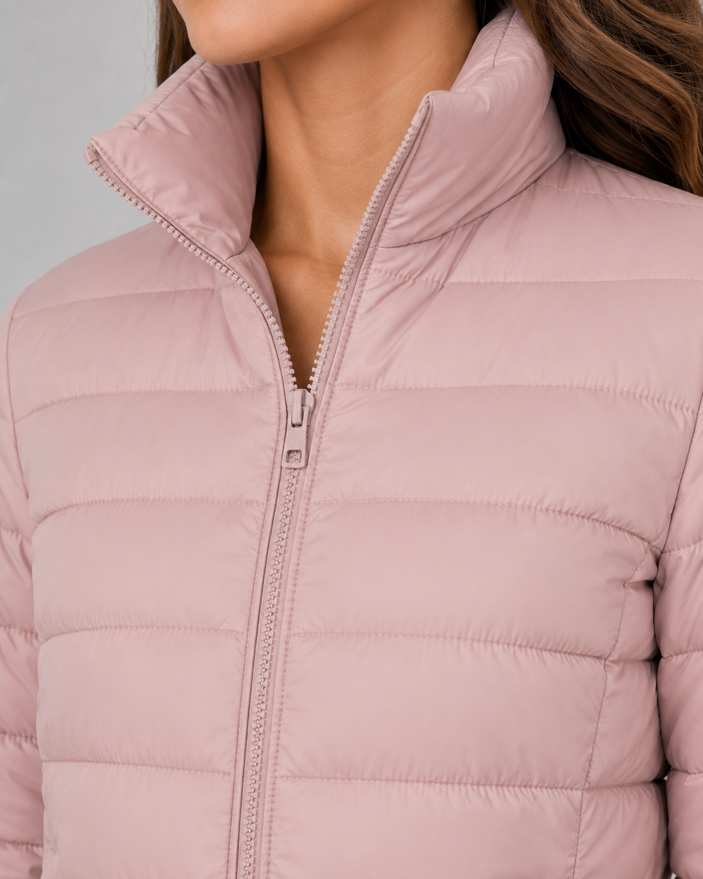Verity | Lightweight Stand Collar Puffer Jacket