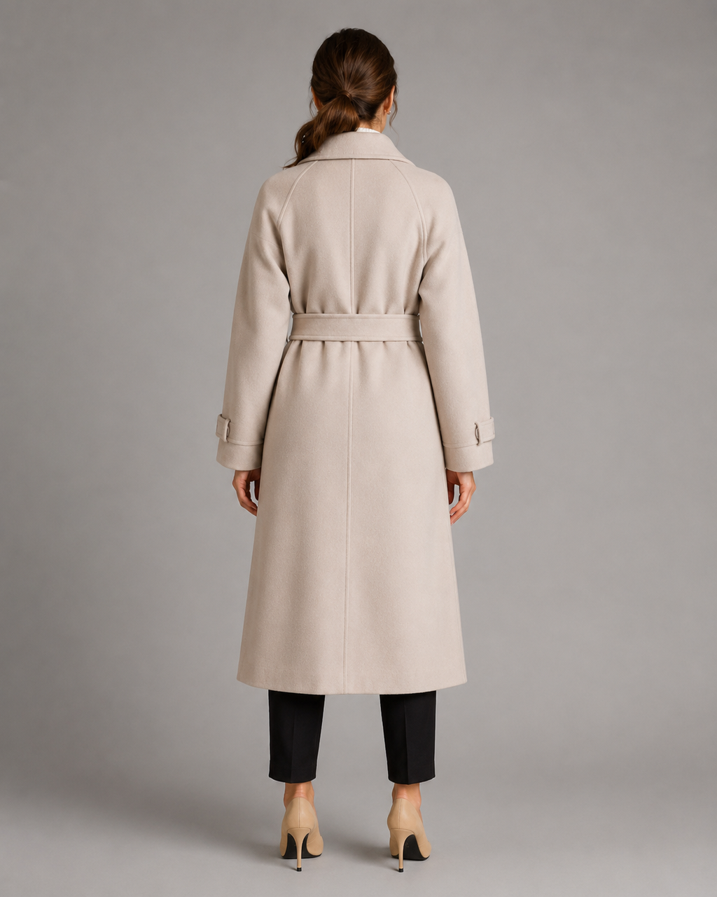 Uma | Double-Breasted Belted Long Coat