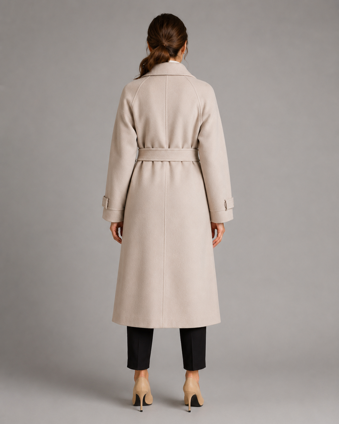 Uma | Double-Breasted Belted Long Coat