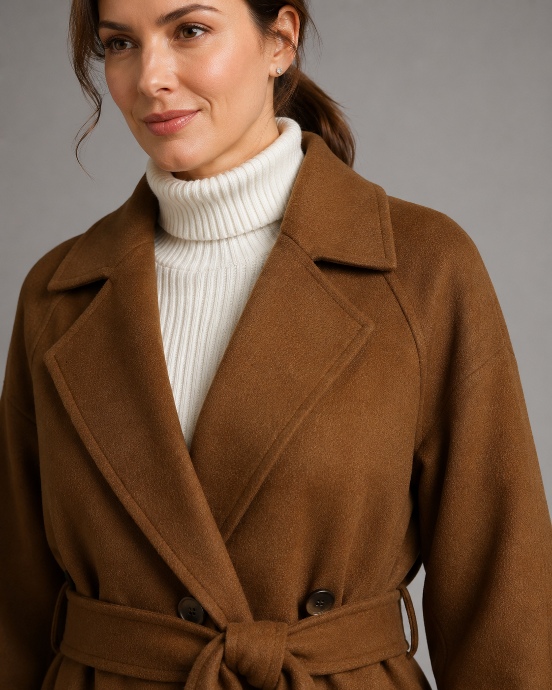 Uma | Double-Breasted Belted Long Coat