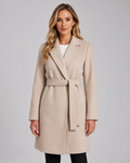 Yasmin | Belted Wrap Coat with Notch Lapel