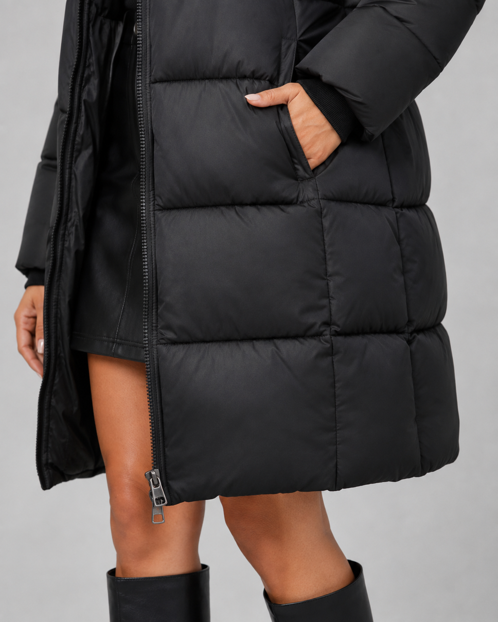 Priya | Hooded Quilted Puffer Coat