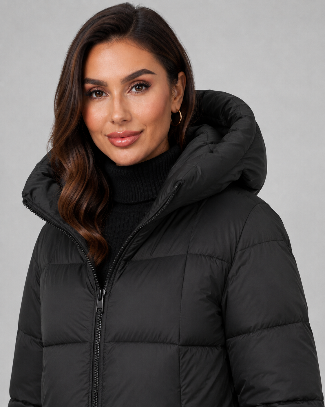 Priya | Hooded Quilted Puffer Coat