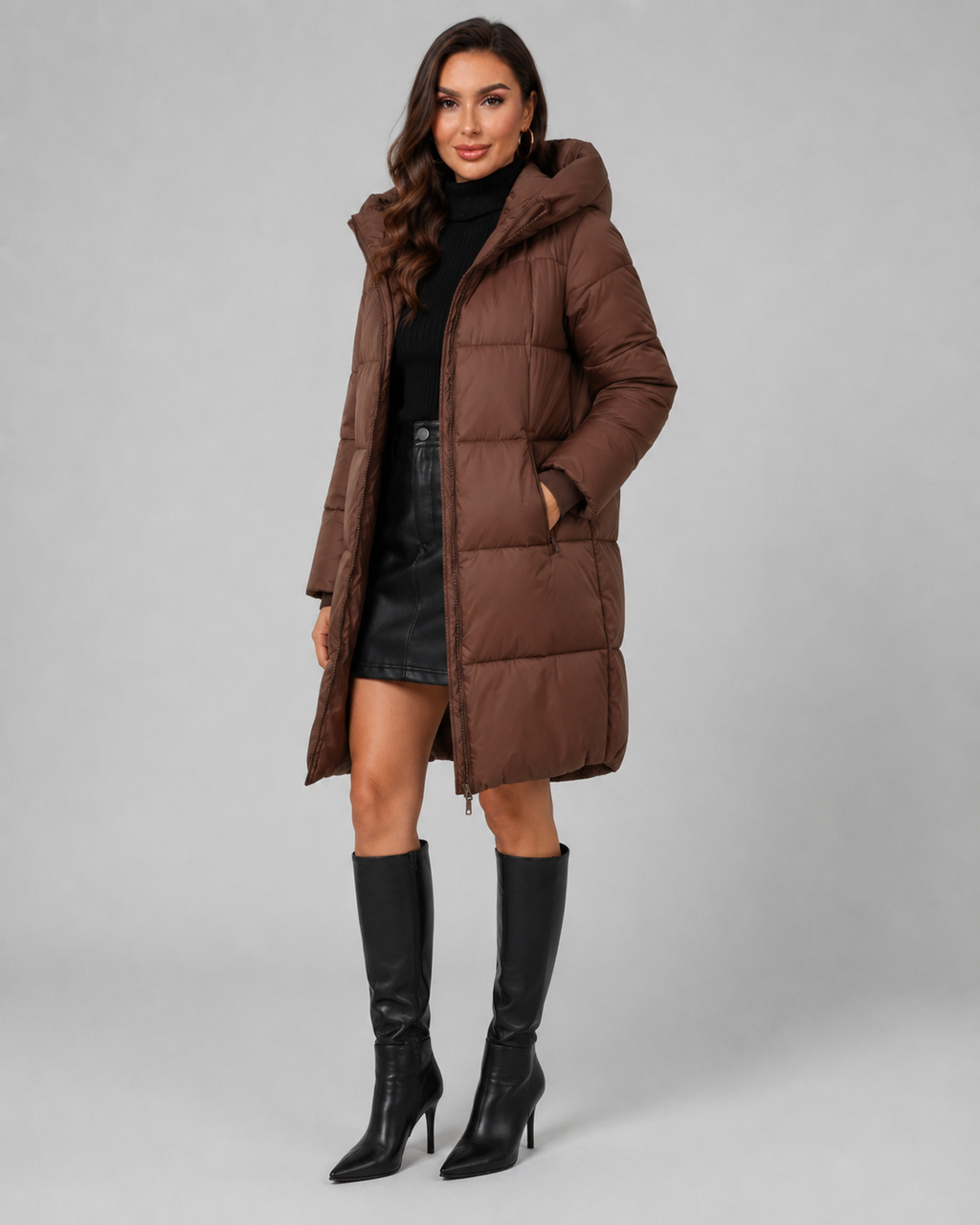 Priya | Hooded Quilted Puffer Coat