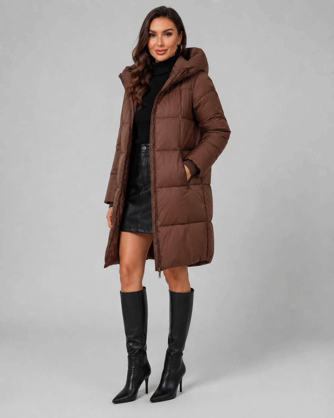 Priya | Hooded Quilted Puffer Coat