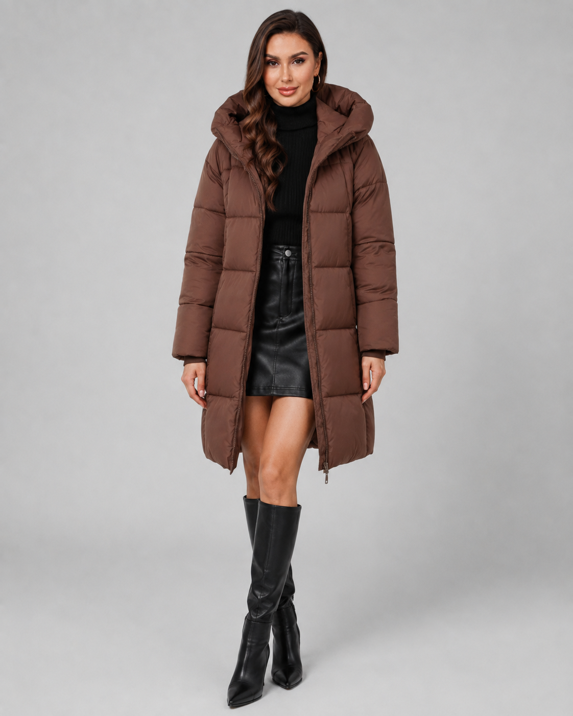 Priya | Hooded Quilted Puffer Coat