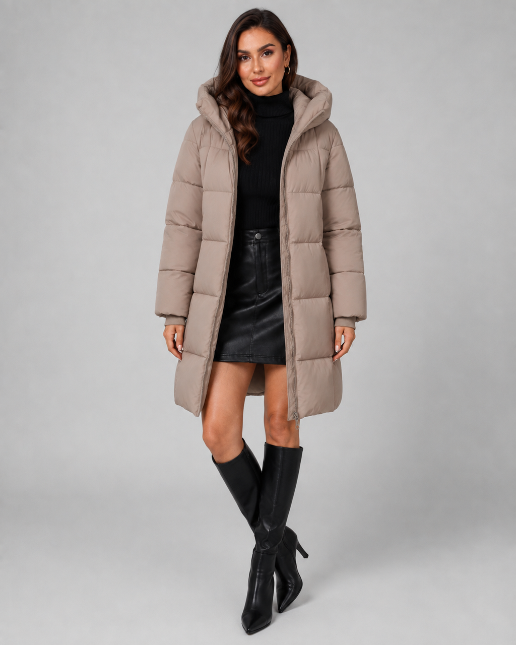 Priya | Hooded Quilted Puffer Coat