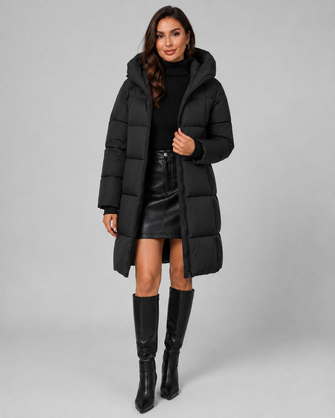 Priya | Hooded Quilted Puffer Coat