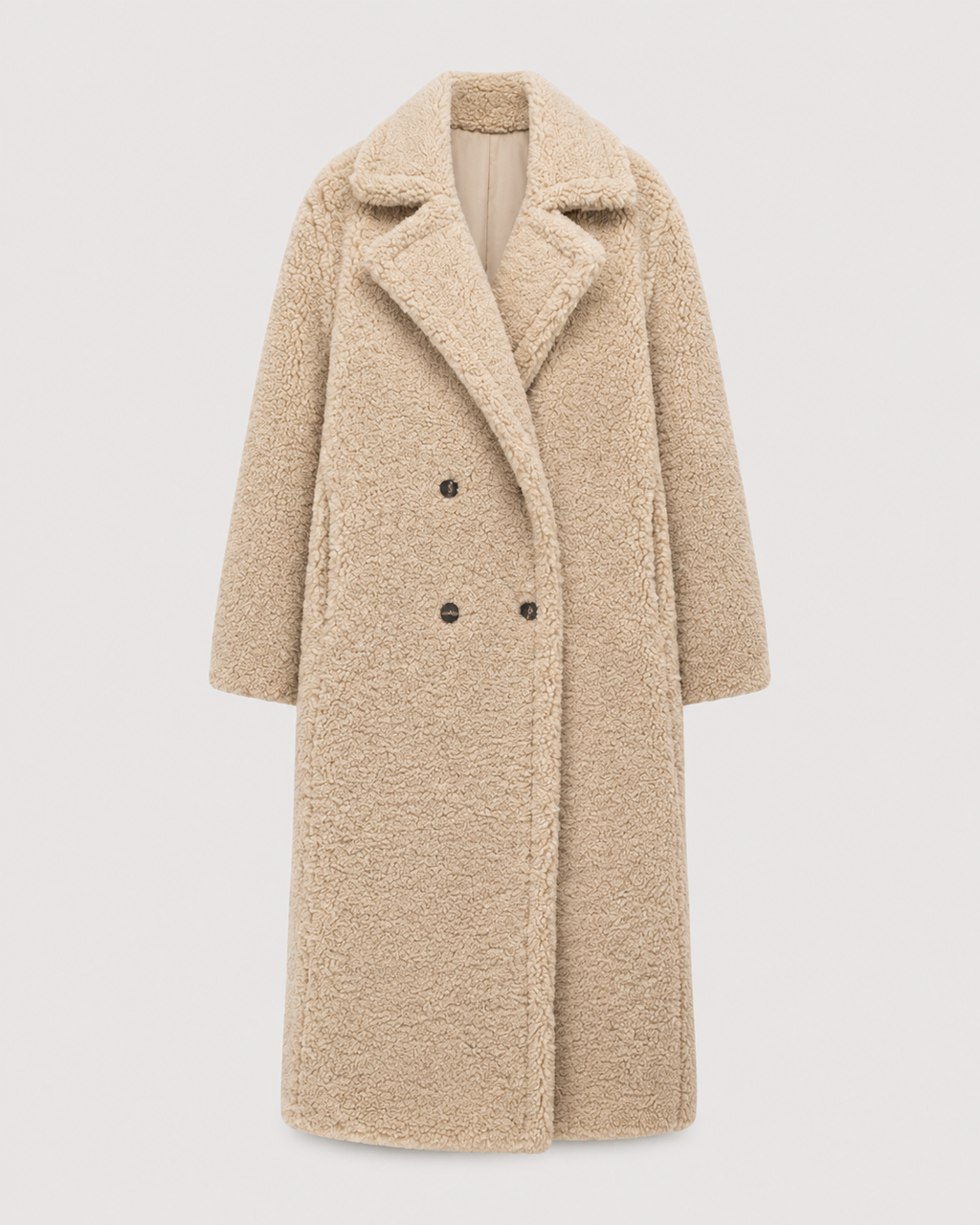 Aveline | Double-Breasted Teddy Coat