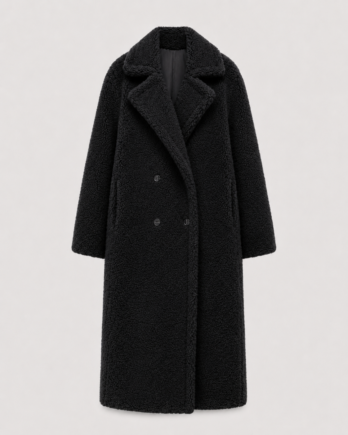 Aveline | Double-Breasted Teddy Coat