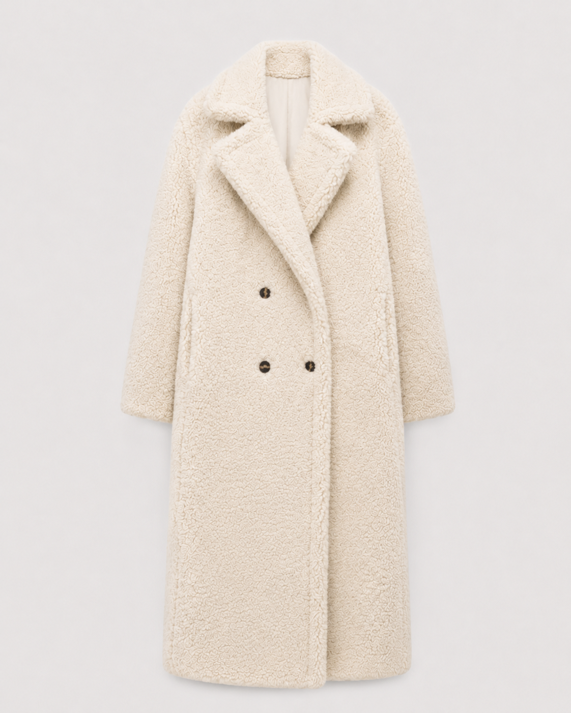 Aveline | Double-Breasted Teddy Coat