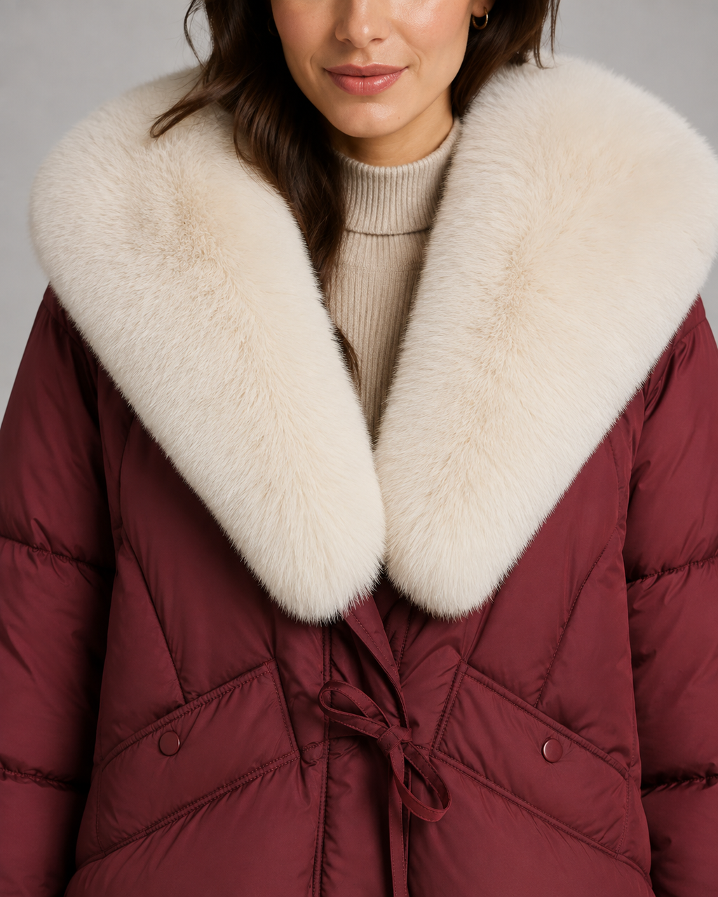 Octavia | Fur-Collar Oversized Puffer Jacket