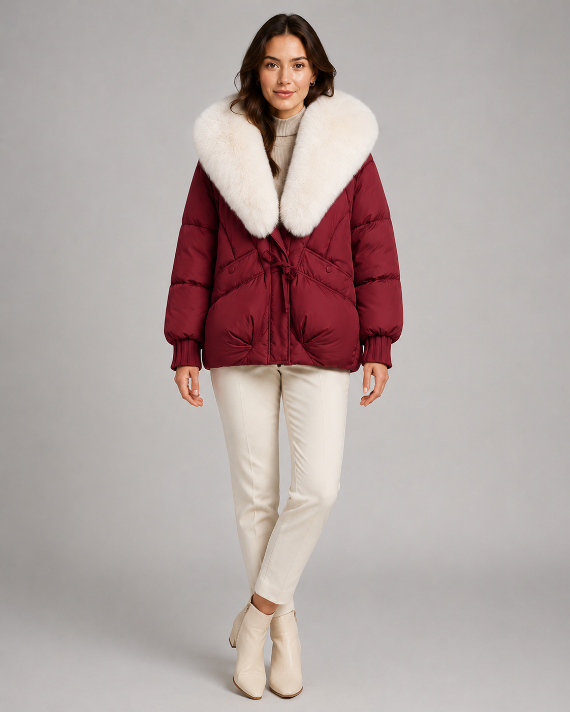 Octavia | Fur-Collar Oversized Puffer Jacket