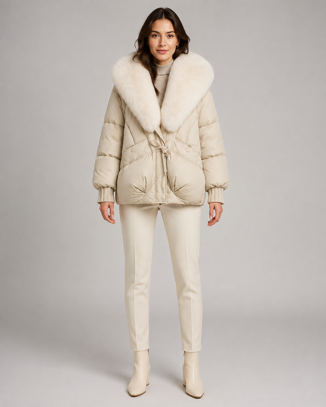 Octavia | Fur-Collar Oversized Puffer Jacket