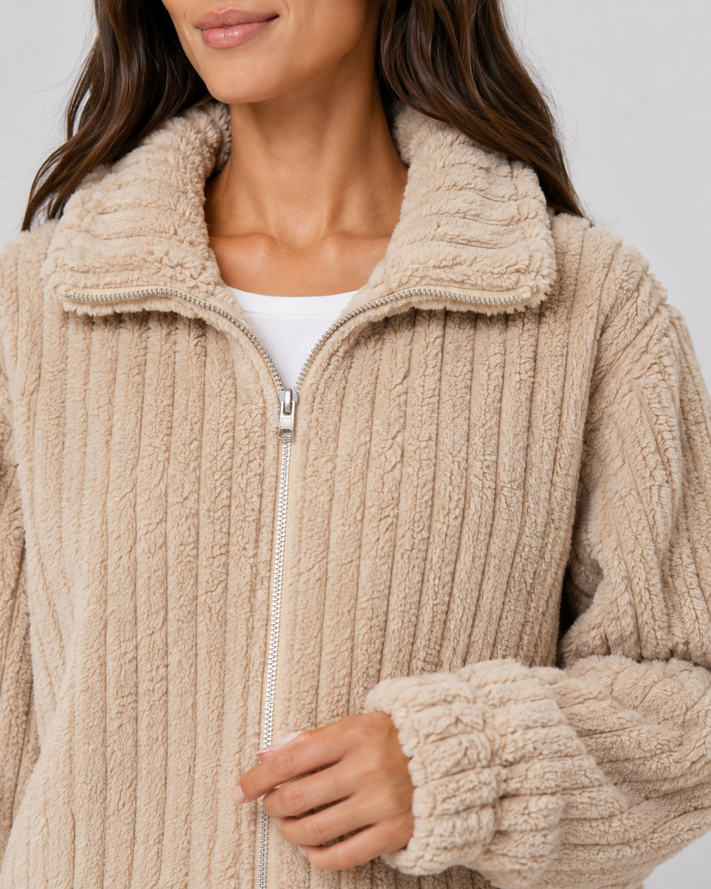 Juniper | Ribbed Fleece Zip Jacket