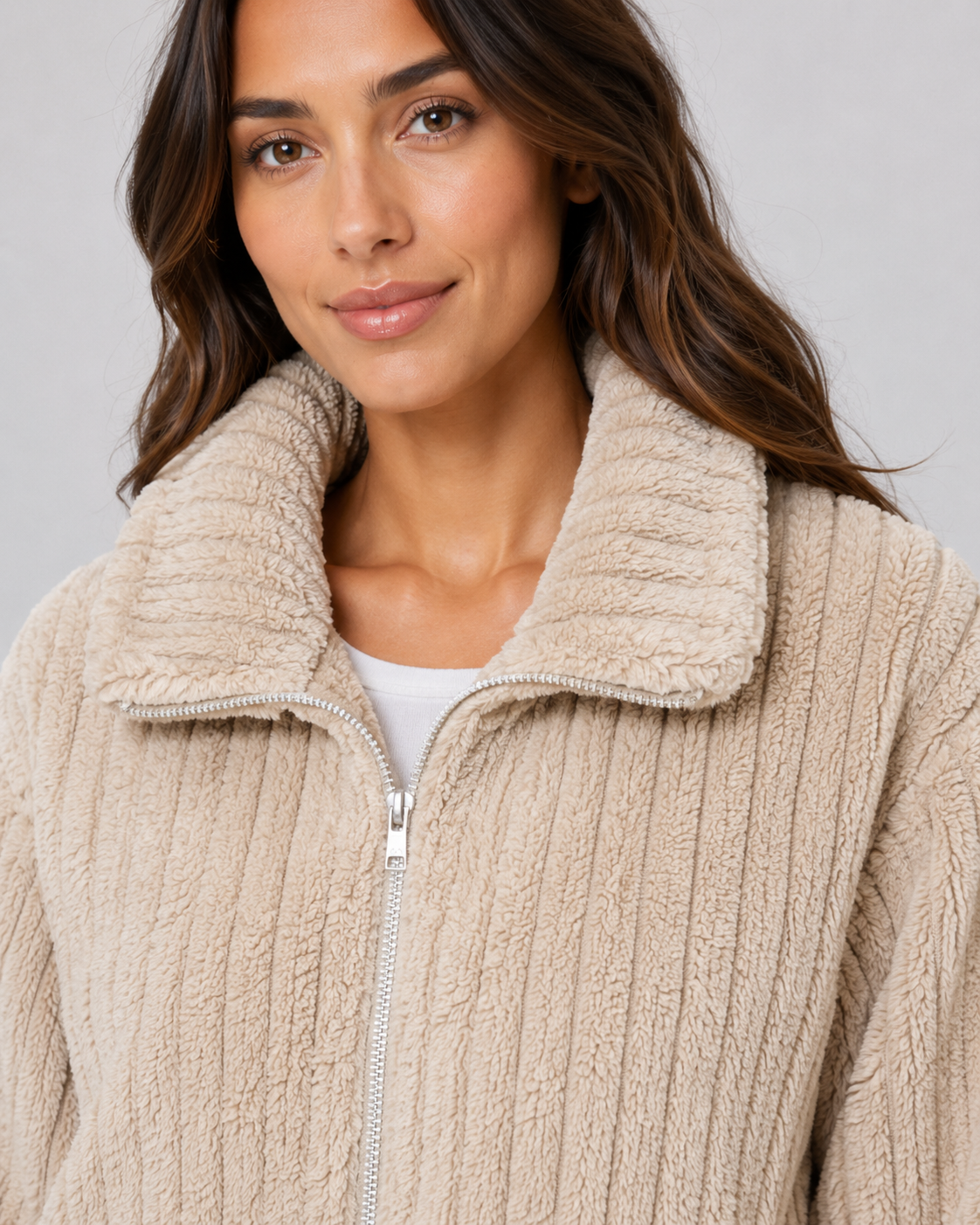 Juniper | Ribbed Fleece Zip Jacket